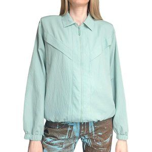 Pastell mint green vintage bomber jacket